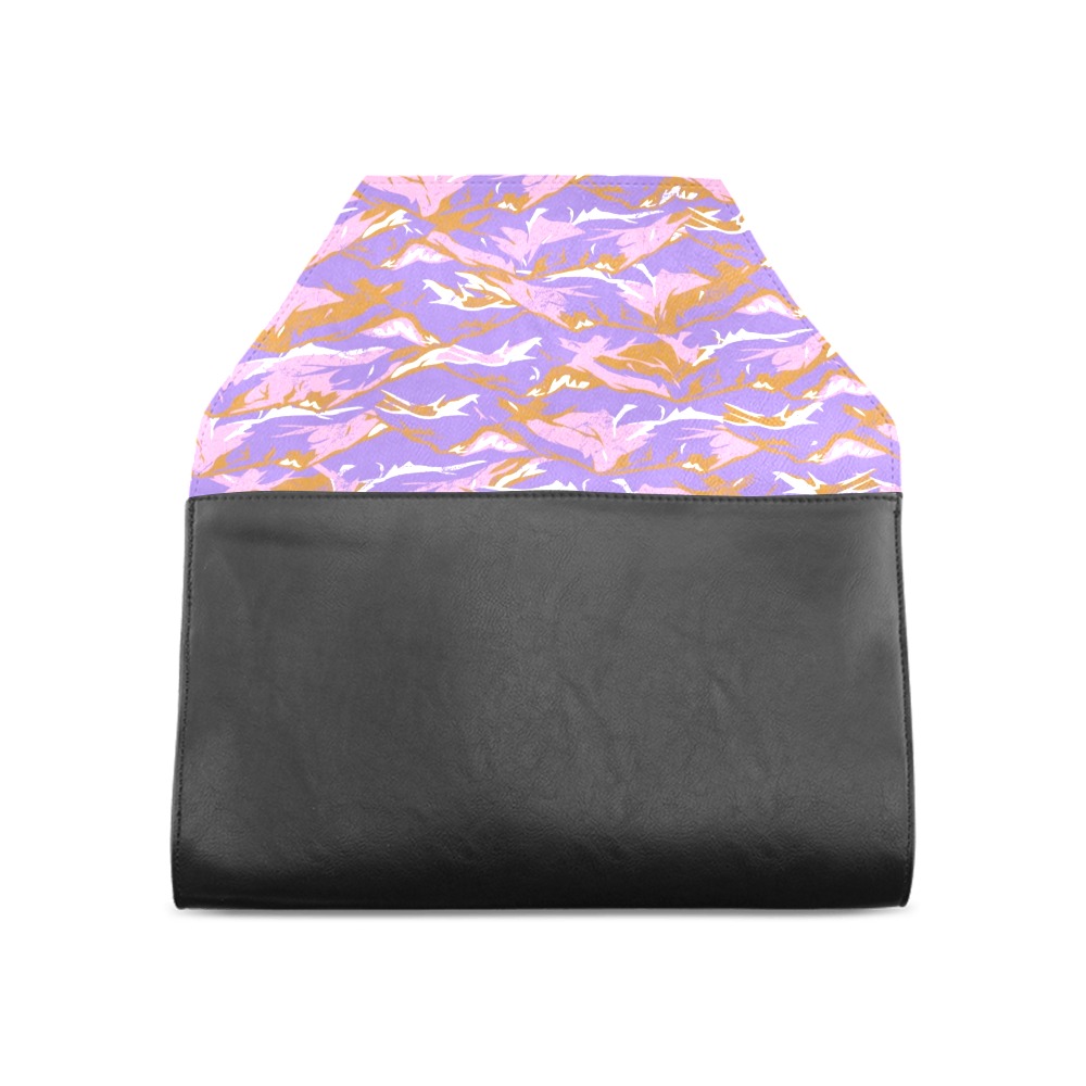 Modern lavender mountain camo Clutch Bag (Model 1630)