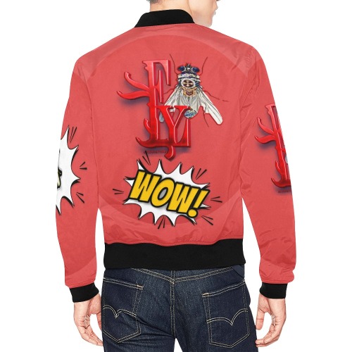 Wow Collectable Fly All Over Print Bomber Jacket for Men (Model H19)