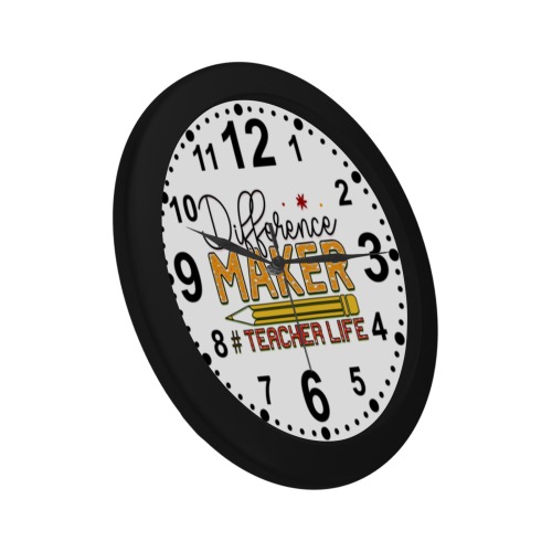 Difference Maker #Teacher life Circular Plastic Wall clock