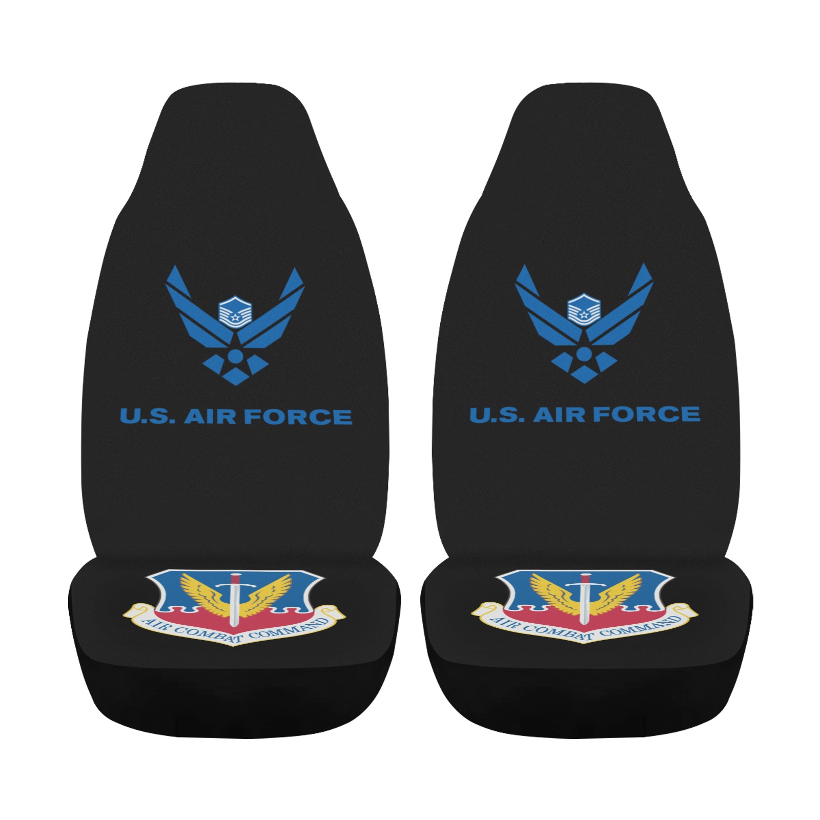 Master Sergeant Offutt Air Force Base Car Seat Cover Airbag Compatible (Set of 2)
