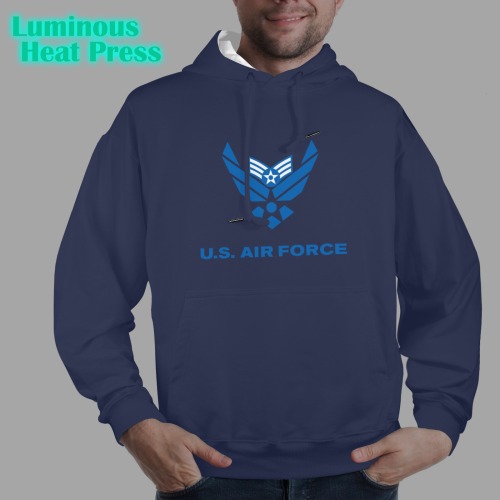 USAF Senior Airman Men's Glow in the Dark Hoodie (Front Printing)