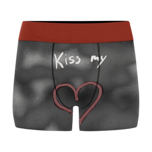 Kiss my d... Men's Boxer Briefs w/ Custom Waistband (Merged Design) (Model L10)