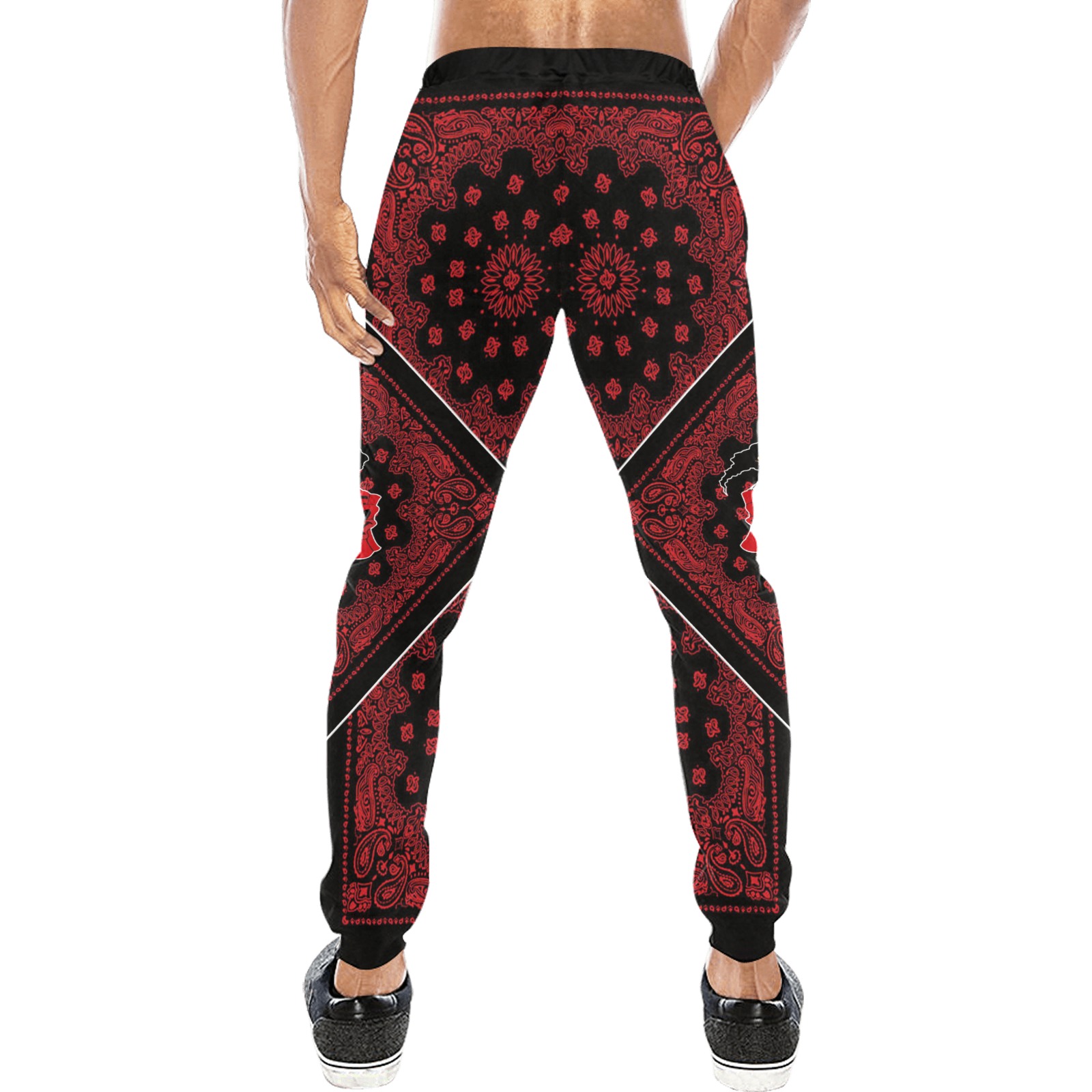 Red Bandana Men's All Over Print Sweatpants (Model L11)