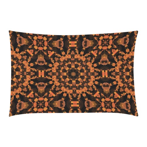 Brown Orange Kaleidoscope Mosaic 3-Piece Bedding Set