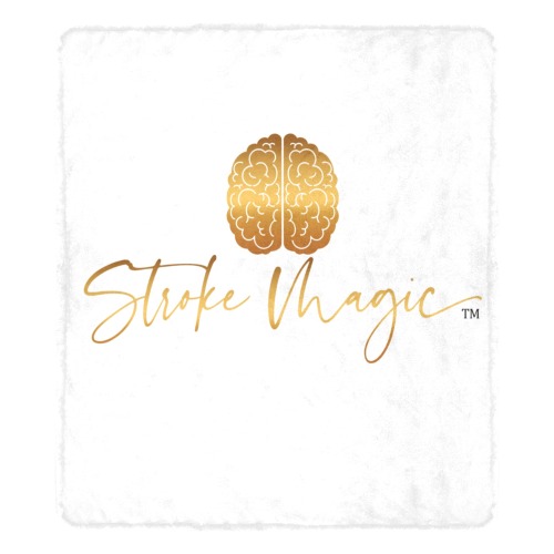 Stroke Magic Logo white fleece blanket Ultra-Soft Micro Fleece Blanket 70''x80''