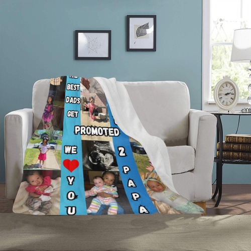 Only The Best DADS Get Promoted to PApa (1) Ultra-Soft Micro Fleece Blanket 40"x50"