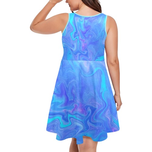 Mystical AF Skater Dress Sleeveless Expansion Dress (Model D60)