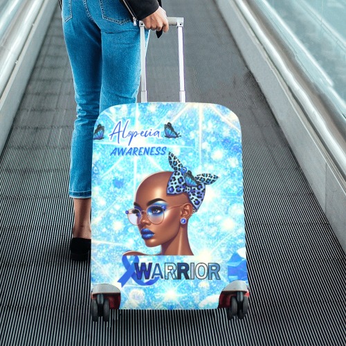 Alopecia Awareness Luggage Cover/Medium 22"-25"