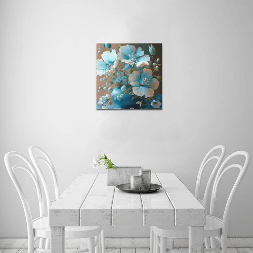 April Showers bring May Flowers Upgraded Canvas Print 16"x16"