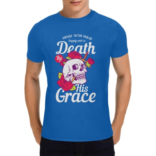 Death By His Grace Men's T-Shirt in USA Size (Front Printing Only)