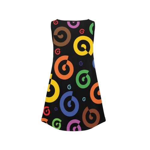 circled 2blk Girls' Sleeveless Dress (Model D58)