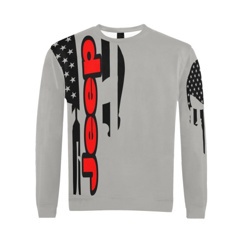 PunisherJeep All Over Print Crewneck Sweatshirt for Men (Model H18)