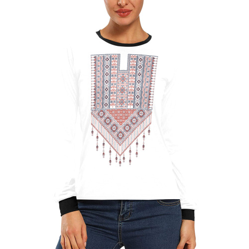 Tatreez 69 Women's All Over Print Long Sleeve T-shirt (Model T51)
