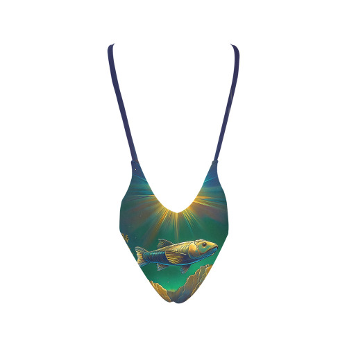 Celestial Swim Sexy Low Back One-Piece Swimsuit (Model S09)