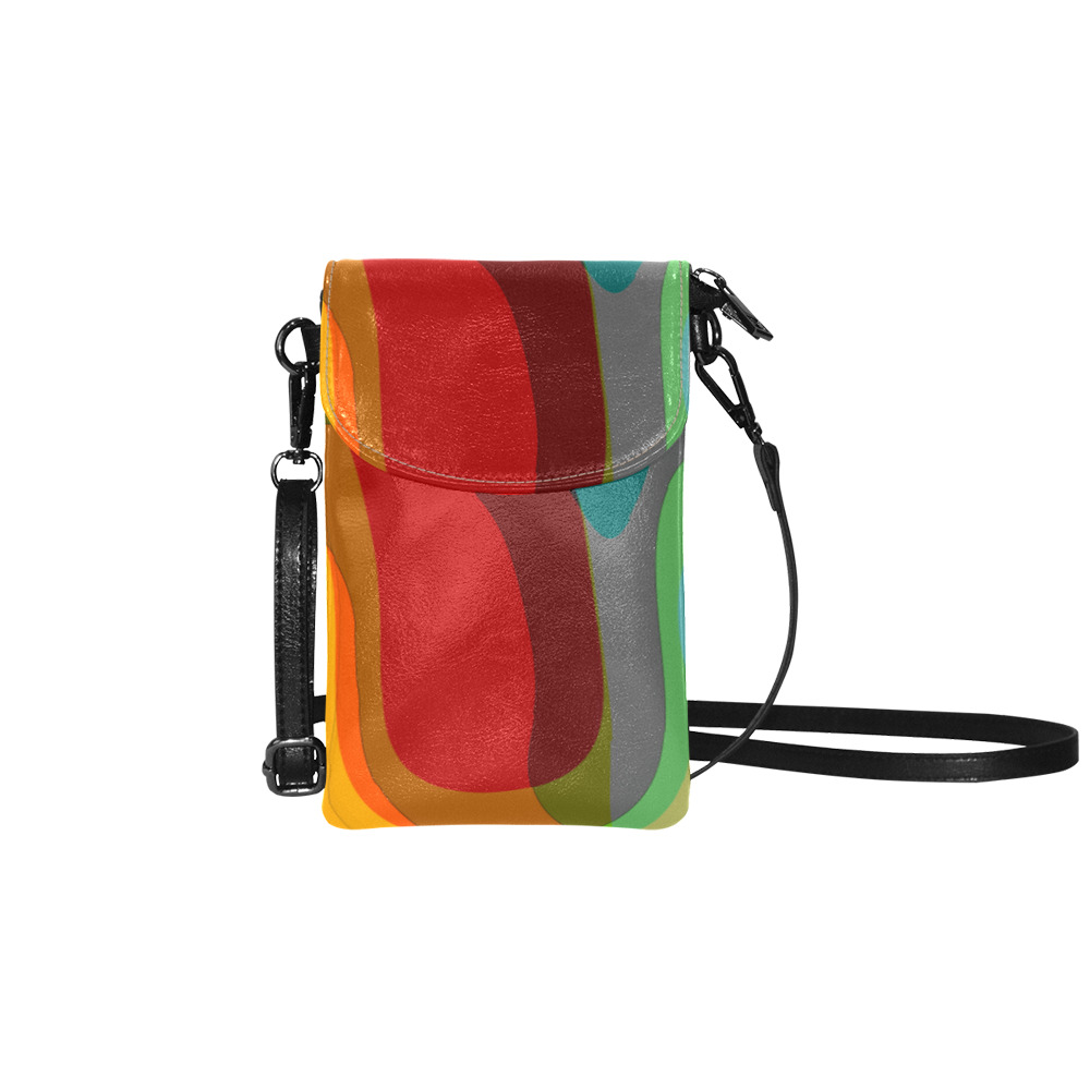 Colorful Abstract 118 Small Cell Phone Purse (Model 1711)