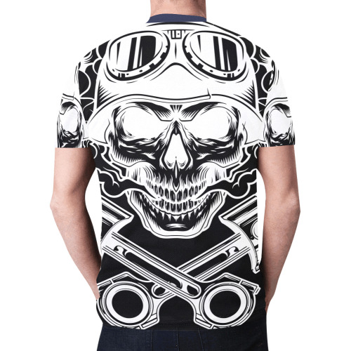skull piston New All Over Print T-shirt for Men (Model T45)