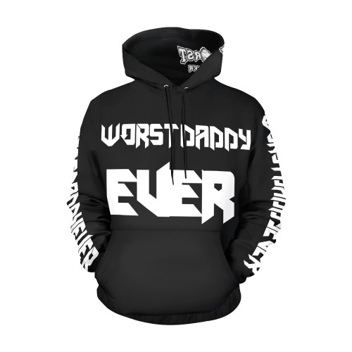 WorstDaddyEver Hoodie     BNW All Over Print Hoodie for Men (USA Size) (Model H13)