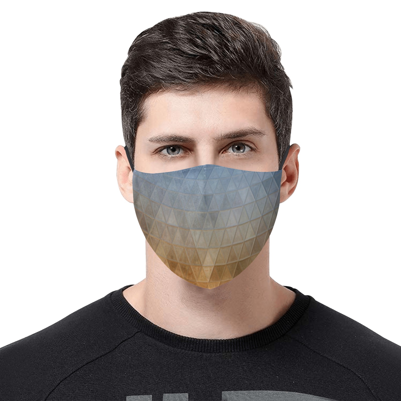 mosaic triangle 20 3D Mouth Mask with Drawstring (Pack of 100) (Model M04)