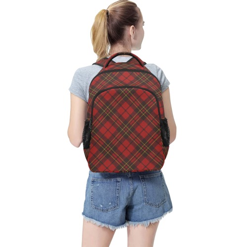 Red tartan plaid winter Christmas pattern holidays Multifunctional Backpack (Model 1731)