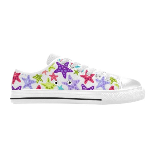 Funny starfishes Women's Classic Canvas Shoes (Model 018)