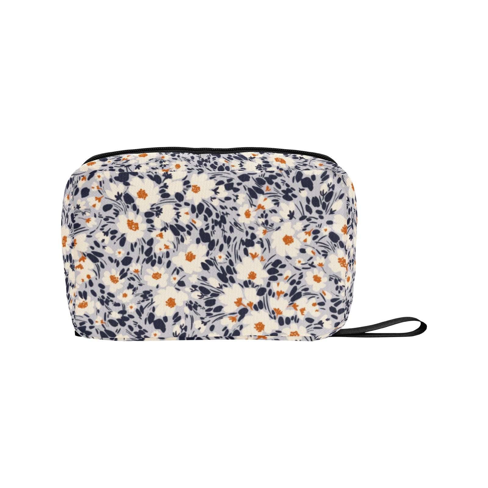 BW tropical floral Toiletry Bag with Hanging Hook (Model 1728)