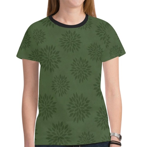 HJUU7 New All Over Print T-shirt for Women (Model T45)