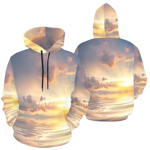 reflection off clouds All Over Print Hoodie for Women (USA Size) (Model H13)