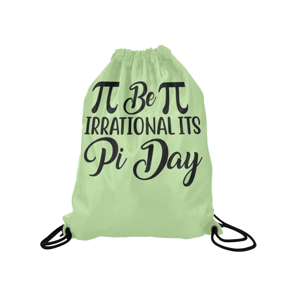 be irrational its pi day Medium Drawstring Bag Model 1604 (Twin Sides) 13.8"(W) * 18.1"(H)