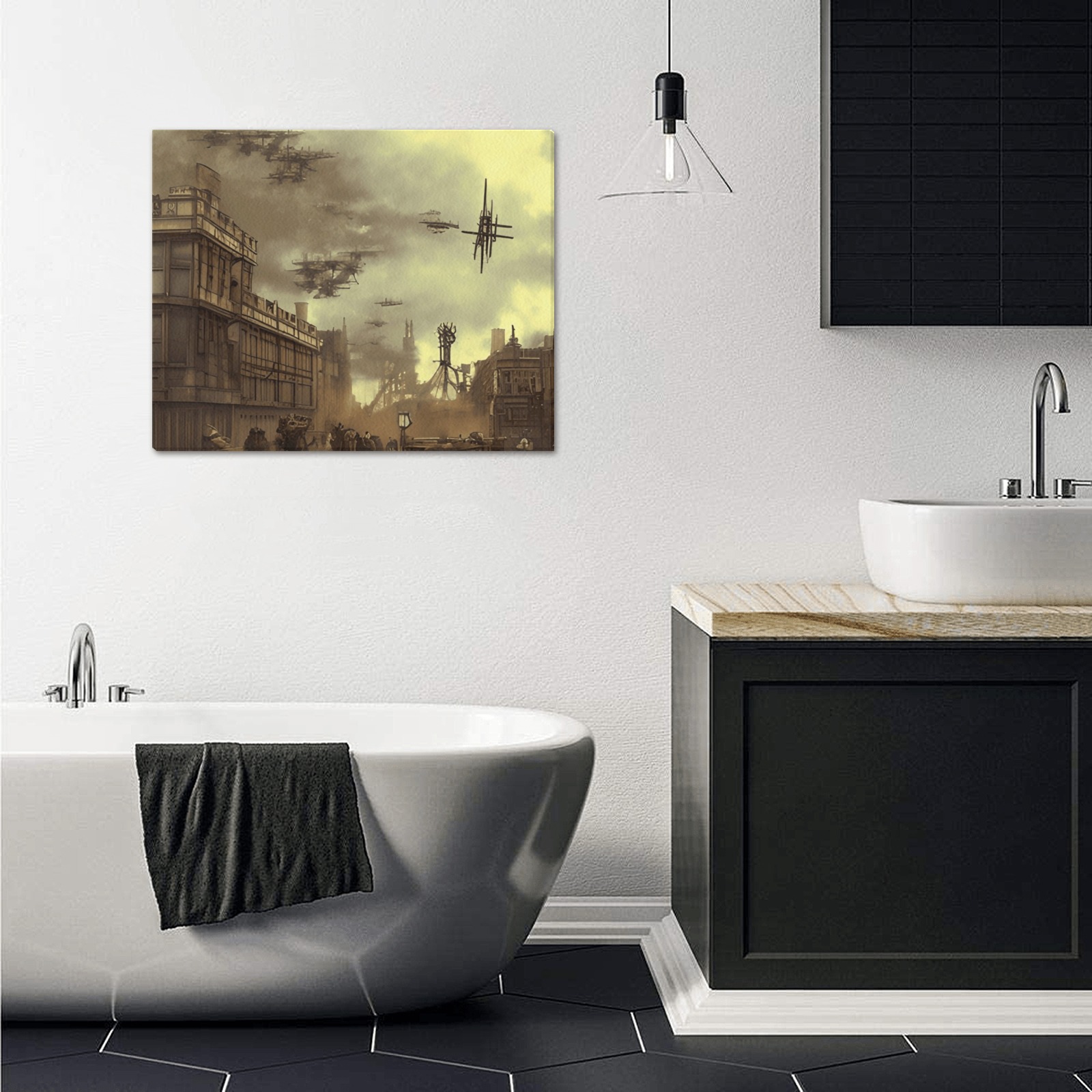 BATTLE OVER LONDON 6 Upgraded Canvas Print 20"x16"