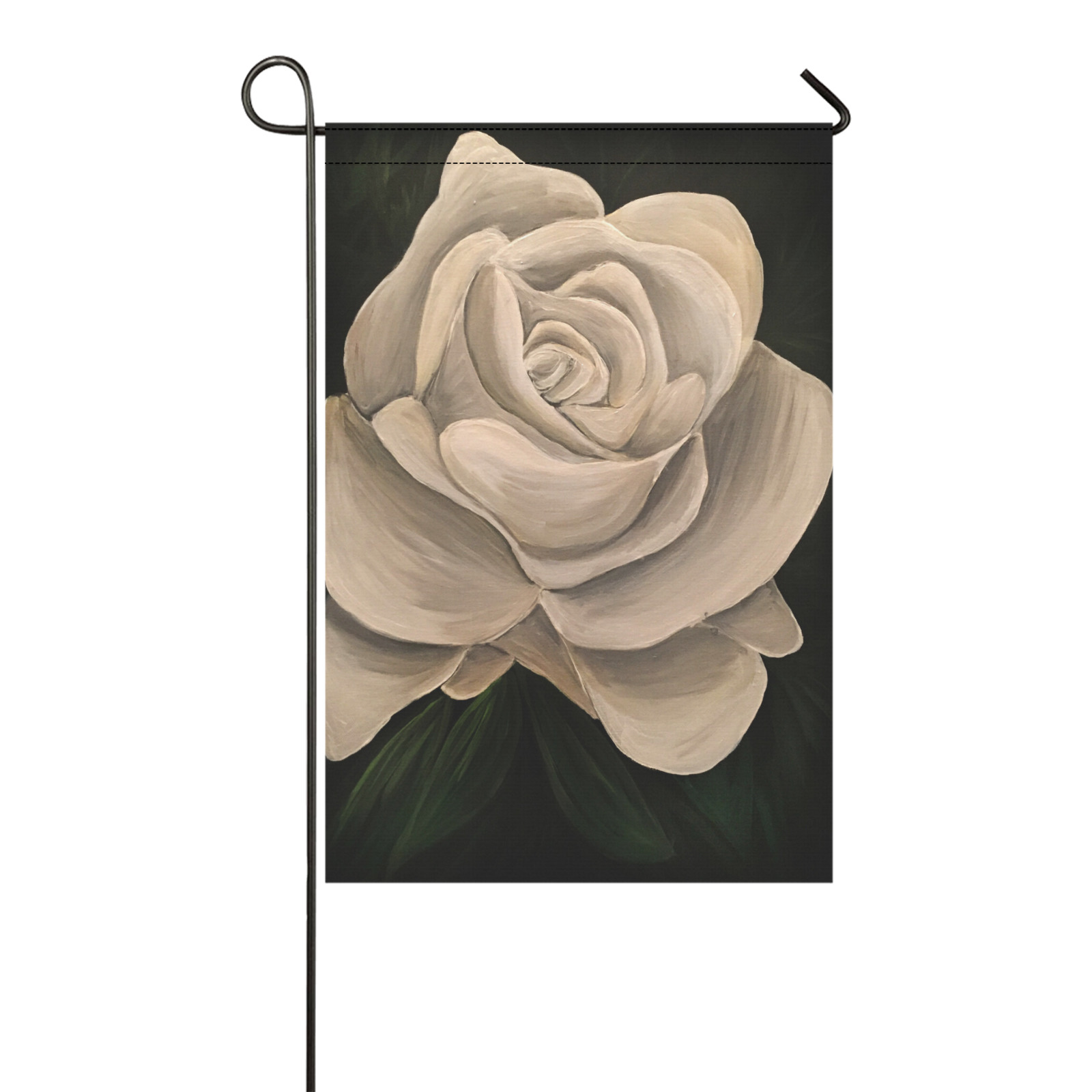 White Rose Garden Flag 12‘’x18‘’(Twin Sides)