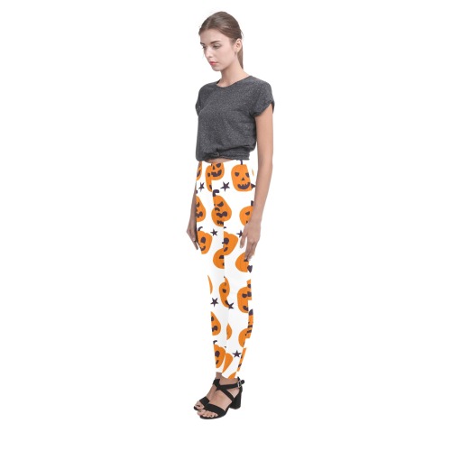 Pumpkins and Stars Cassandra Women's Leggings (Model L01)