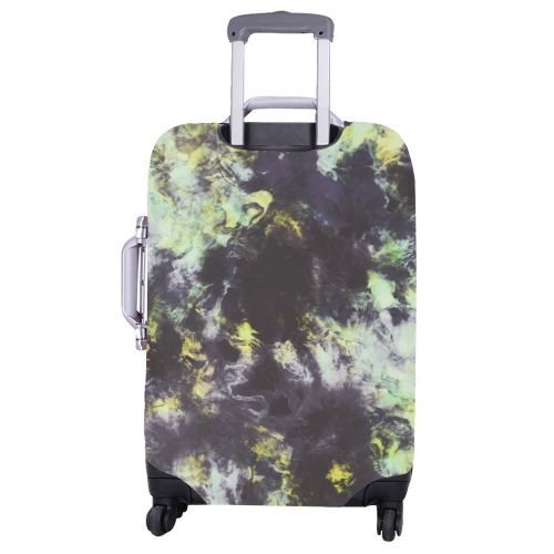 Green and black colorful marbling Luggage Cover/Large 26"-28"
