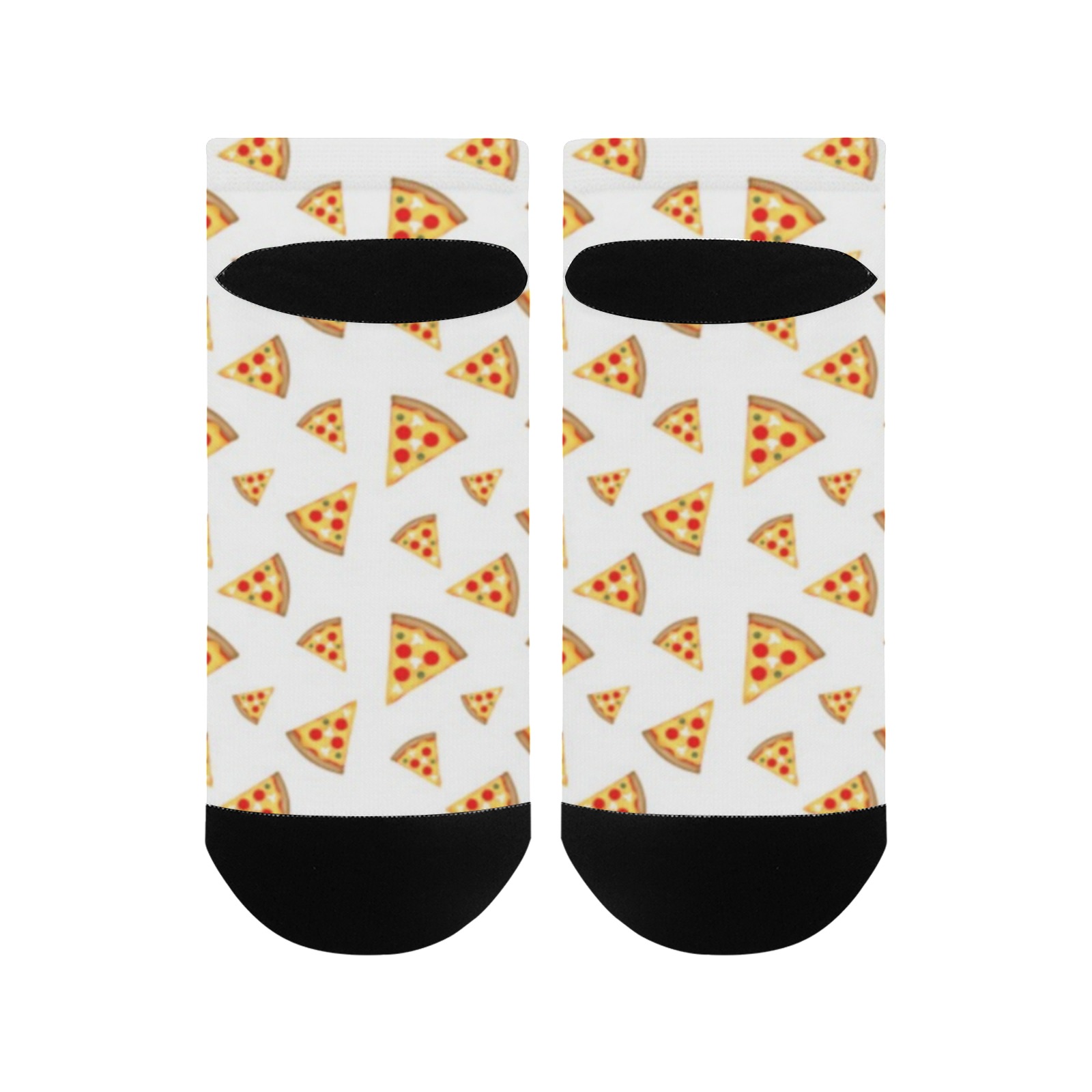 Cool and fun pizza slices pattern on white Men's Ankle Socks