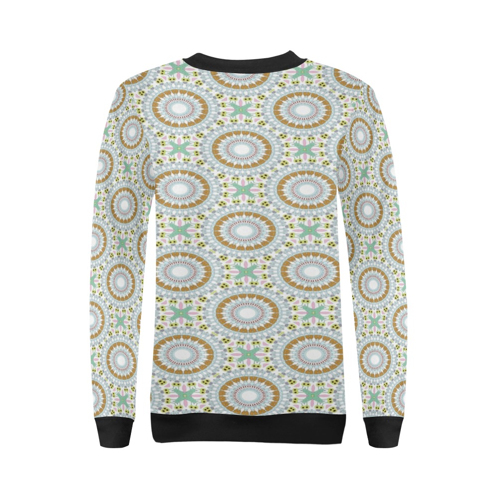 Mandal geometry All Over Print Crewneck Sweatshirt for Women (Model H18)