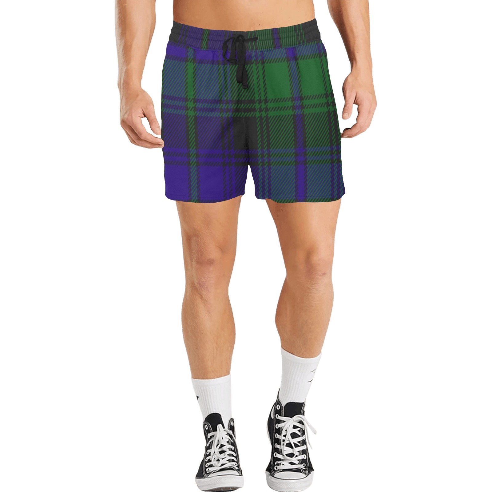 5TH. ROYAL SCOTS OF CANADA TARTAN Men's Mid-Length Casual Shorts (Model L50)