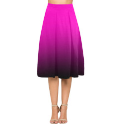 PENDENZA Pink Mnemosyne Women's Crepe Skirt (Model D16)