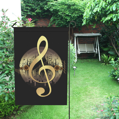Delightful Tune - Gold Garden Flag 12‘’x18‘’(Twin Sides)