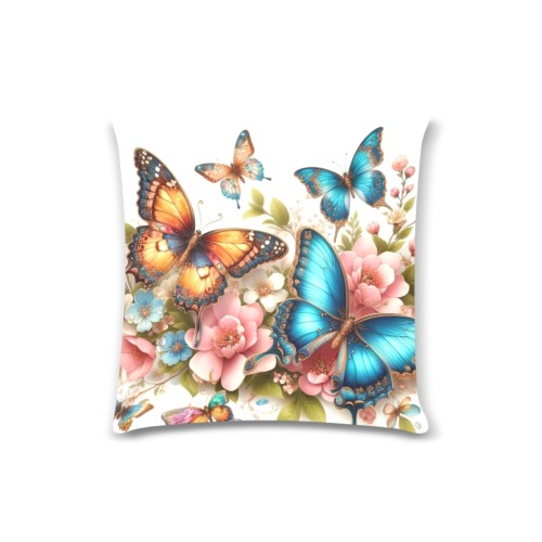 Butterflies Pillowcase Custom Zippered Pillow Case 16"x16" (one side)
