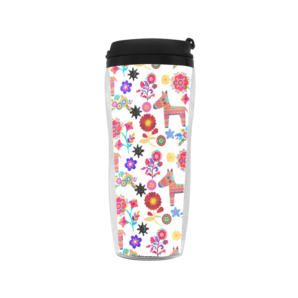 Alpaca Pinata and Flowers Reusable Coffee Cup (11.8oz)