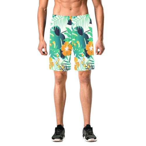 GROOVY FUNK THING FLORAL Men's All Over Print Elastic Beach Shorts (Model L20)