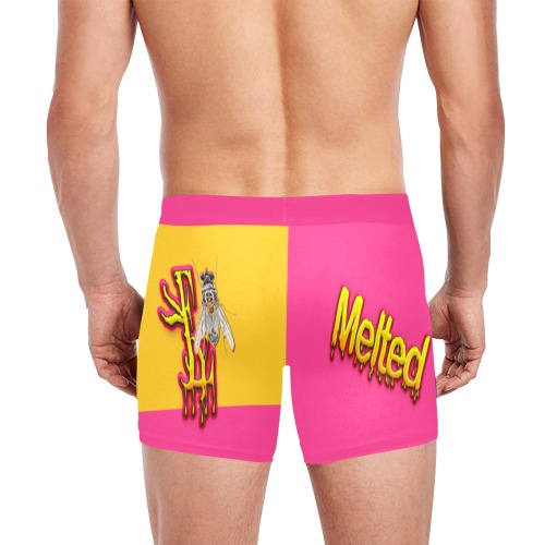 Melted Collectable Fly Men's Boxer Briefs with Custom Inner Pocket & Waistband (Model L34)