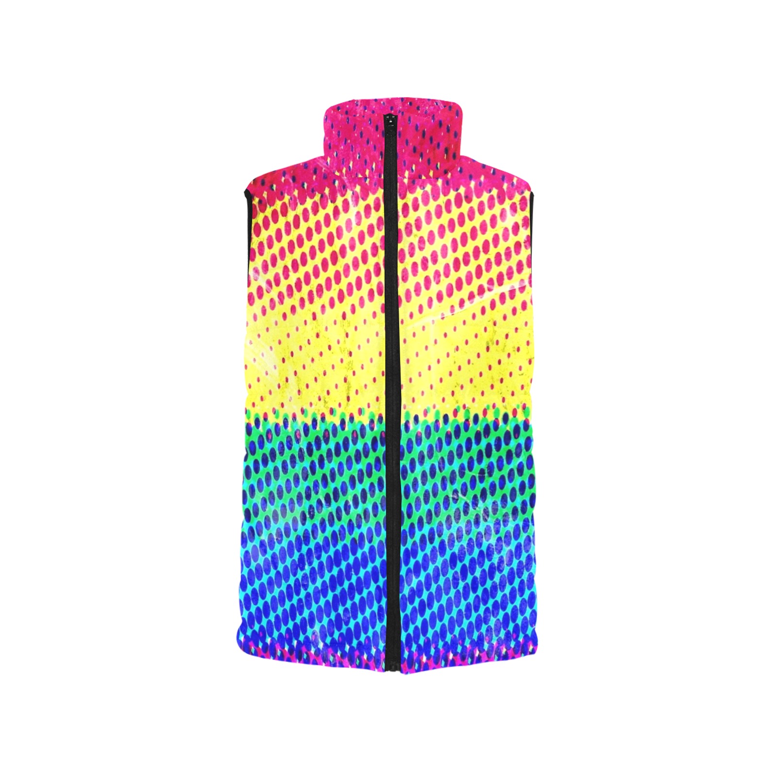 Rainbow Pride by Nico Bielow Women's Padded Vest Jacket (Model H44)