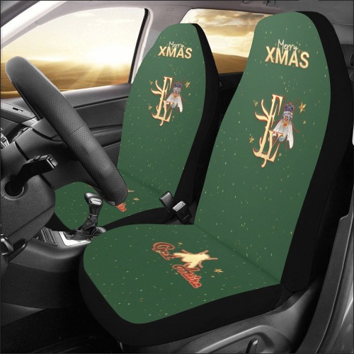 Merry Xmas Collectable Fly Car Seat Covers (Set of 2)