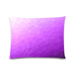 Purple gradient geometric mesh pattern Custom Zippered Pillow Case 20"x26"(Twin Sides)