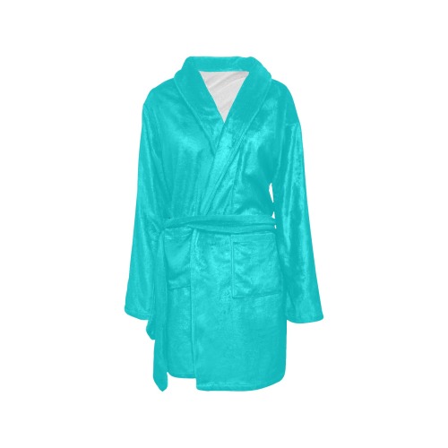 color dark turquoise Women's All Over Print Night Robe