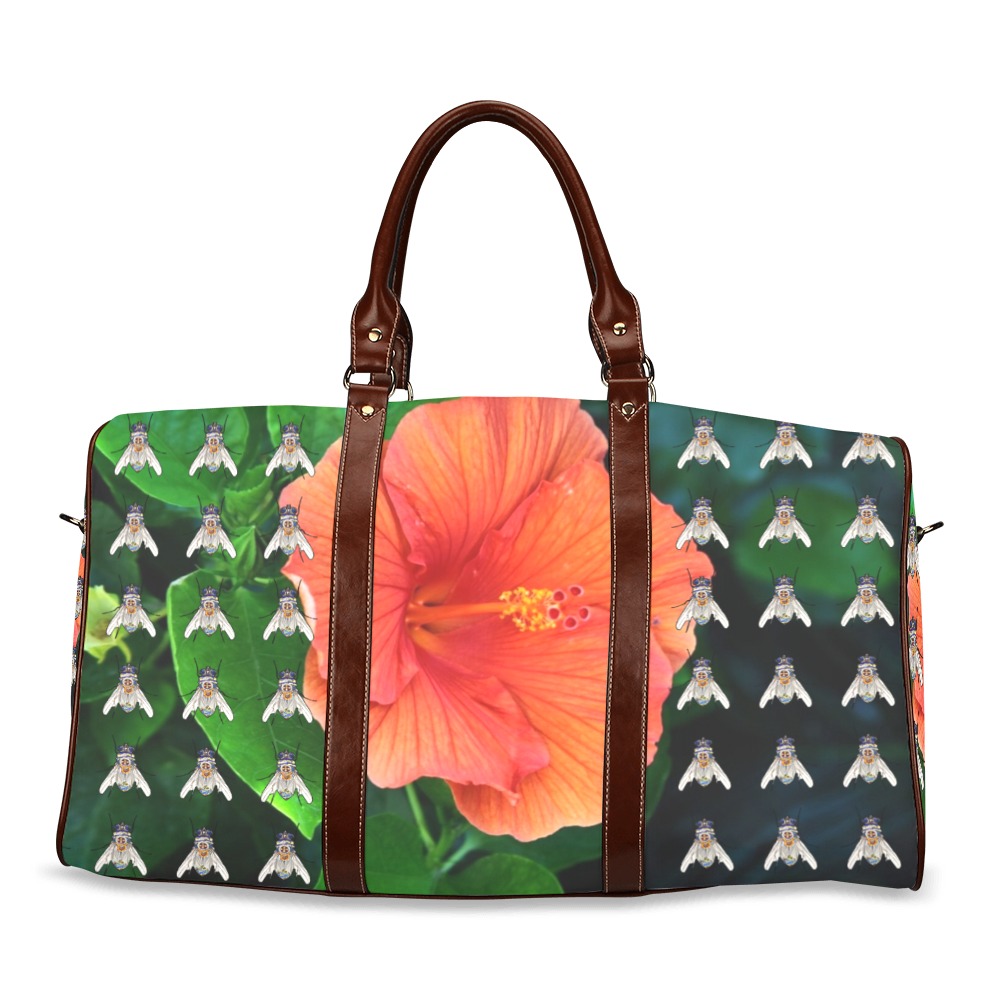 Hibiscus Collectable Fly Waterproof Travel Bag/Large (Model 1639)
