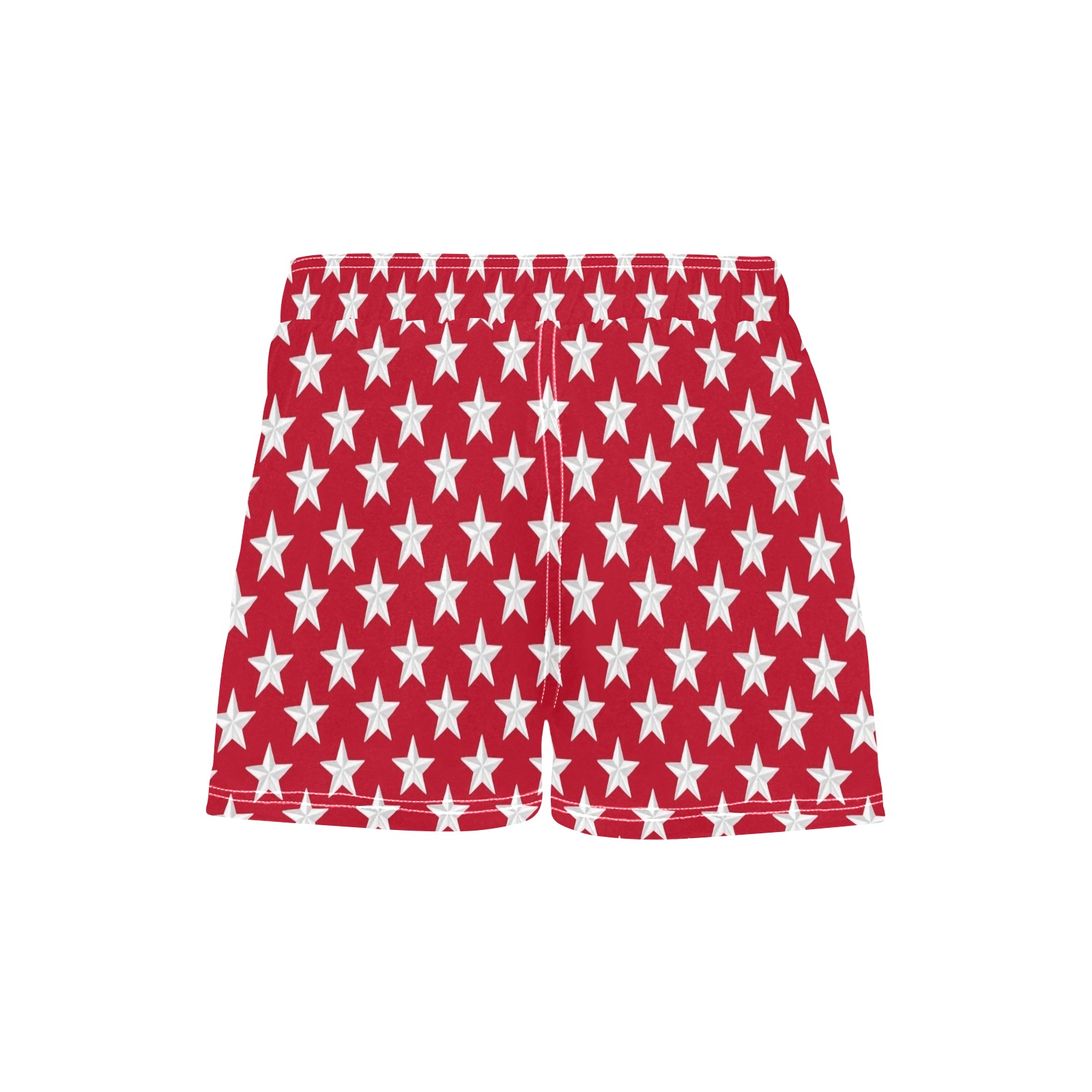 Red and White stars Board Shorts Women's Casual Board Shorts (Model L54)