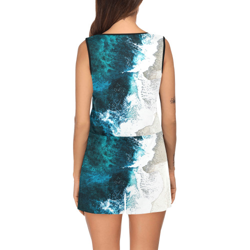 Ocean And Beach All Over Print Short Jumpsuit