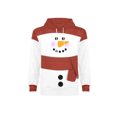 Christmas Snowman Men's Long Sleeve Fleece Hoodie (Model H55)
