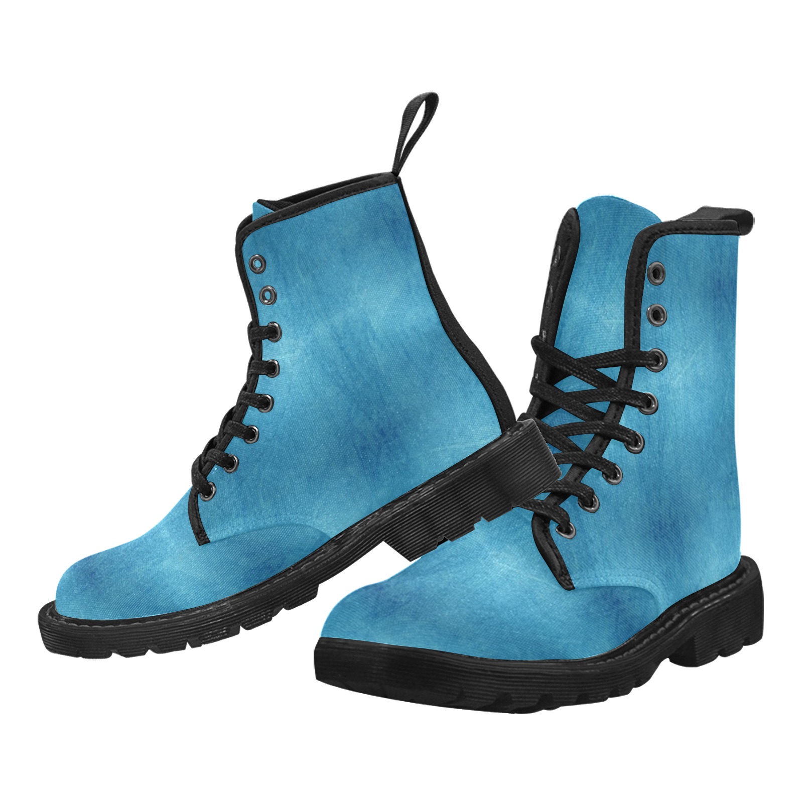 Leather Blue Light by Artdream Martin Boots for Men (Black) (Model 1203H)